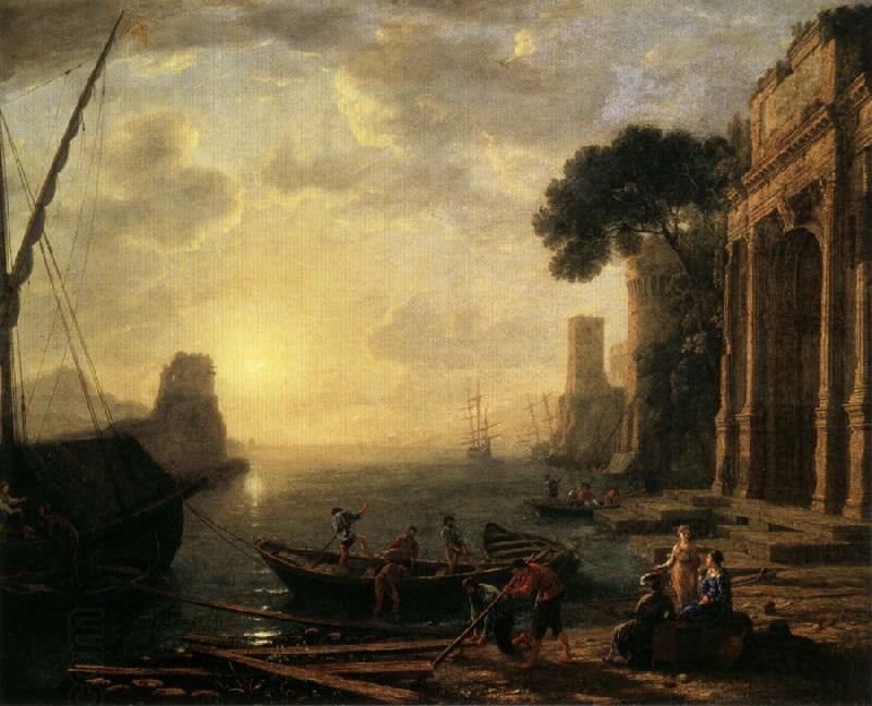 Claude Lorrain Morning in the Harbor China oil painting art